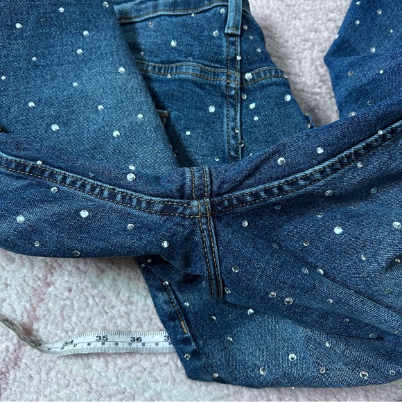 DRIFTWOOD Rhinestone Studded Blue Jeans Royce Size 31/27 Festival Sparkle - Picture 11 of 13